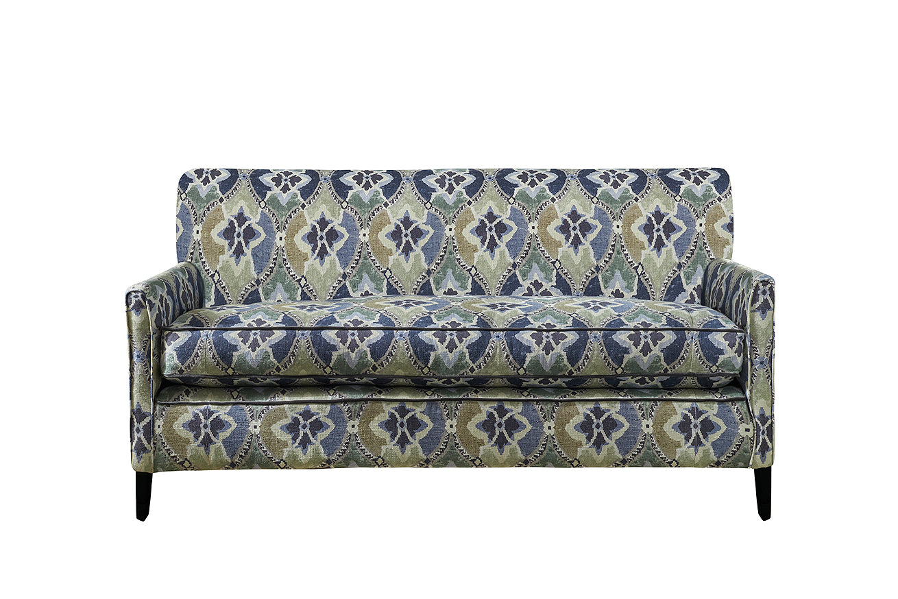David Seyfried Carlton sofa in The Design Archives Samarkand Cyras Jade fabric
