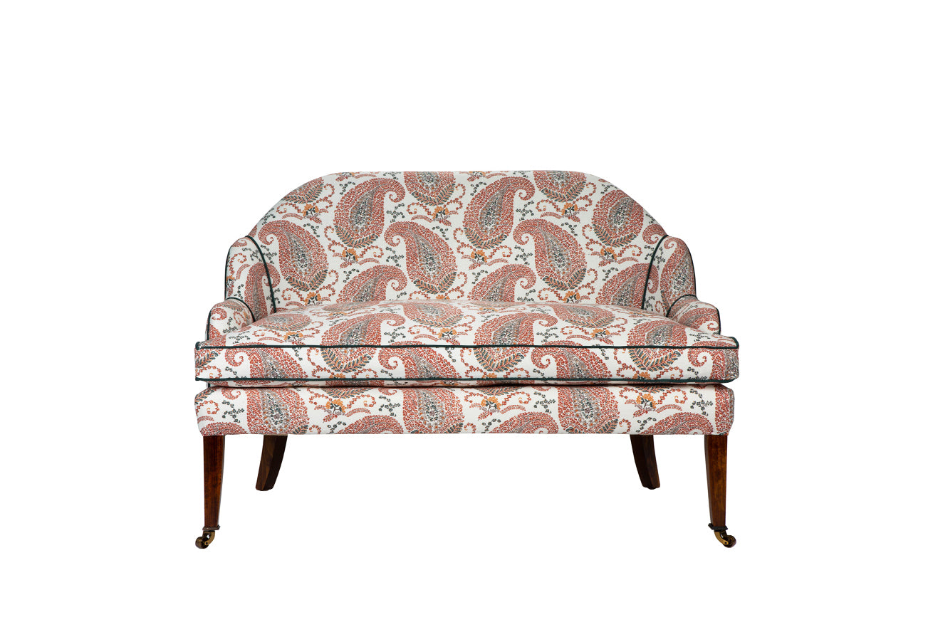 David Seyfried Editor's Grand sofa scallop with paisley fabric