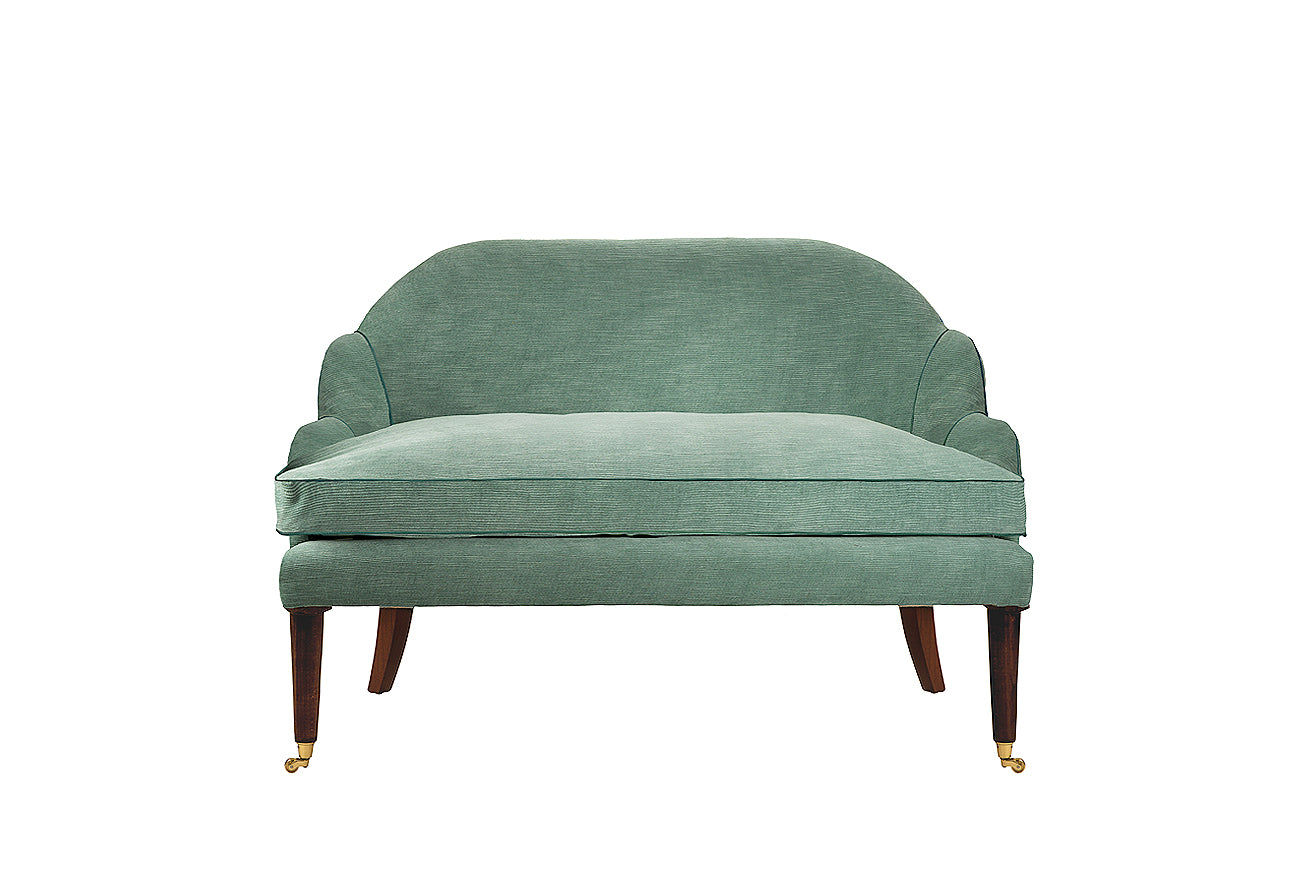 David Seyfried Editor's Grand sofa scallop in Avalon Laguna fabric