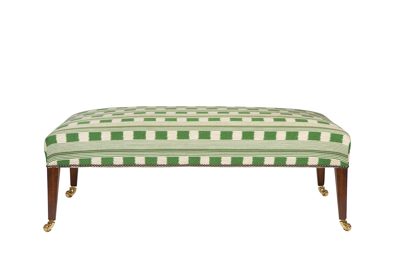 David Seyfried Georgian Style Stool in Paxton fabric