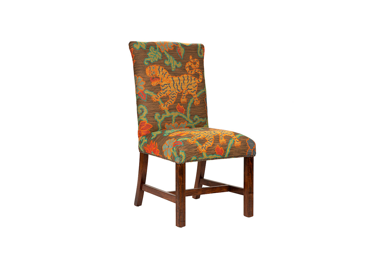 David Seyfried Lyall Dining Chair in brown fabric