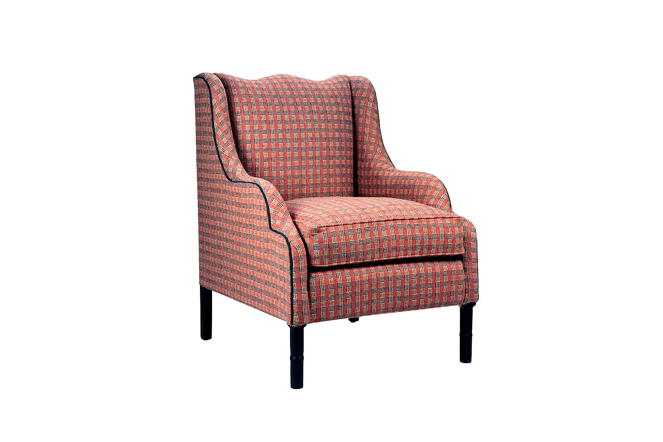 David Seyfried Large Ripple Chair inn red fabric