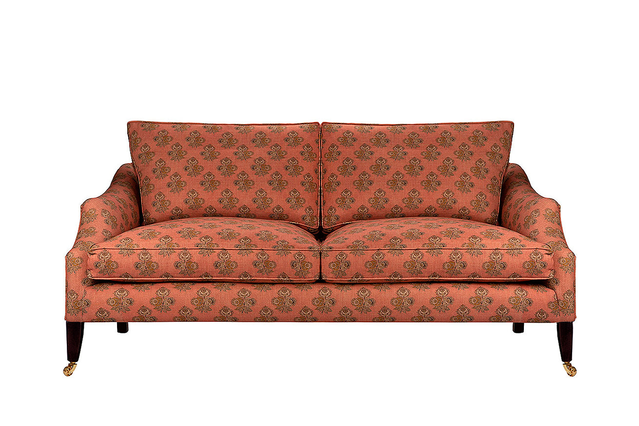 David Seyfried Rochester Sofa with Gp J Baker rust patterned fabric
