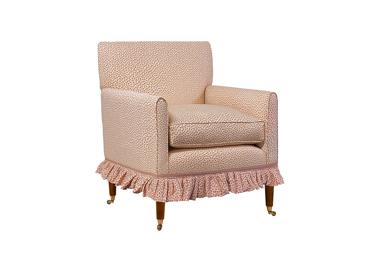 David Seyfried Salvesen Graham chair in Ian Sanderson Miss Polly fabric