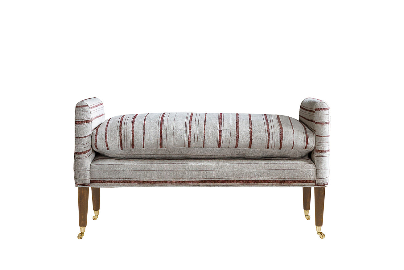 David Seyfried Salvesen Graham Window Seat in Fermoie Carskiey Single Stripe CARS-036 fabric. Showroom Clearance