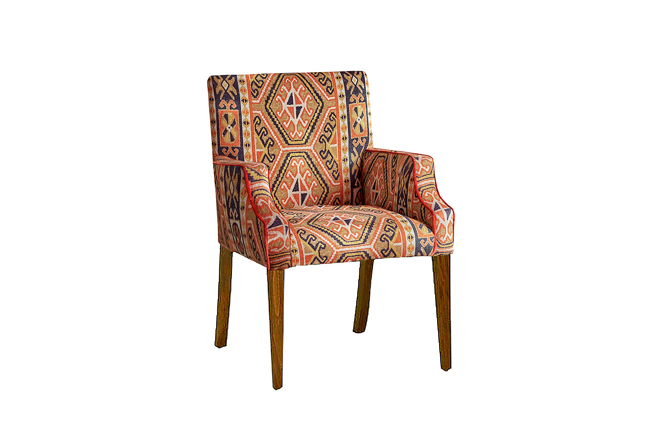 David Seyfried Sloane Chair in The Design Archives Qarshi Desert Night fabric