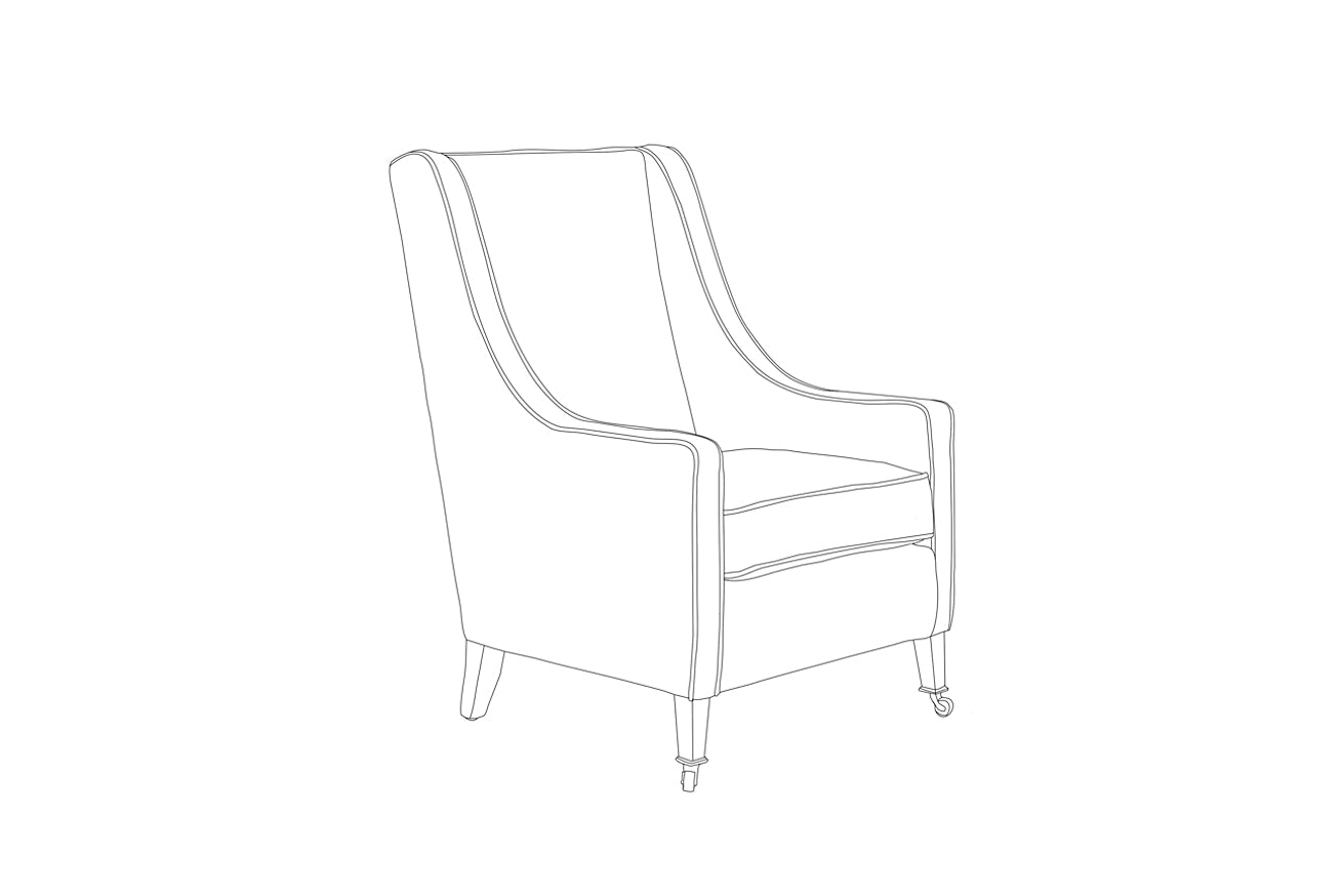 David Seyfried Georgian High Backed Chair sketch