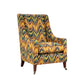 David Seyfried Georgian High Backed Chair with yellow pattern