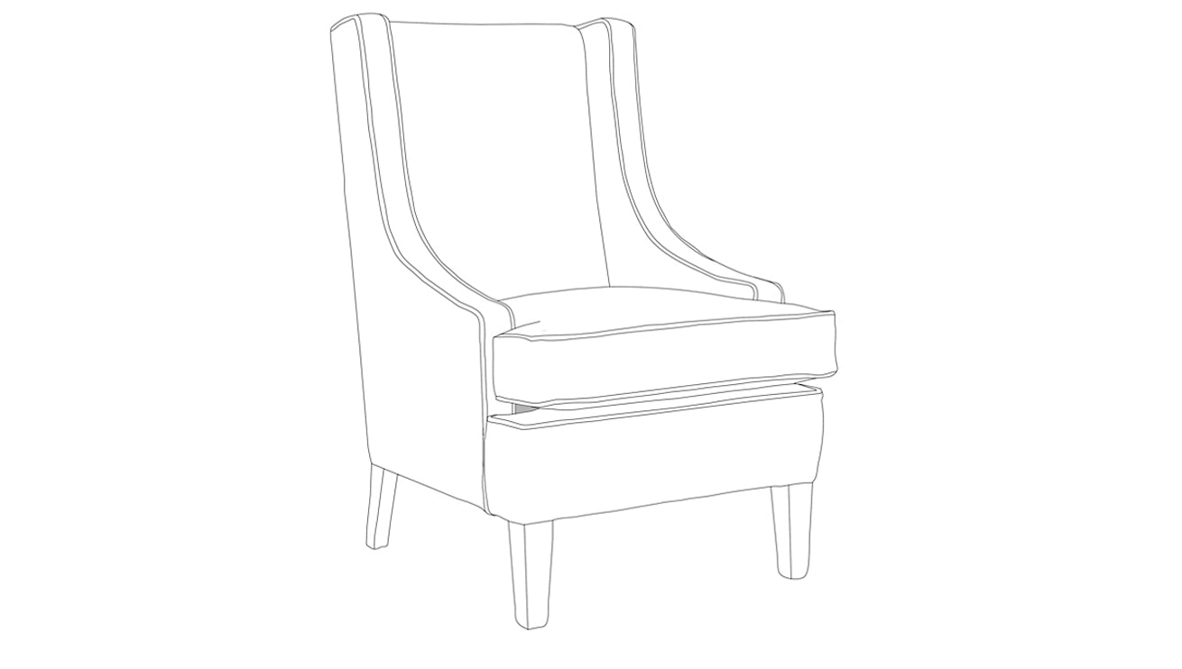 David Seyfried Pembroke Wing Chair sketch