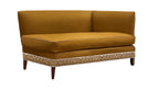 David Seyfried Belgrave Corner Sofa in Charles Burger Toile Sauvageonne Noisette fabric with Turnell & Gigon flanged cord. Showroom Clearance  