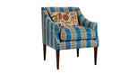 David Seyfried Albemarle Chair in blue and green fabric