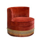 David Seyfried Albion Chair in Marvic Titian Russet Fabric with Ian Sanderson Elementi Tiered fringe