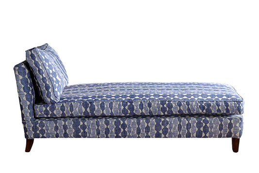 David Seyfried Armless Chaise in Fermoie Whittle WHIT-013 fabric. Showroom Clearance 