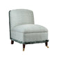 David Seyfried Astell chair in GP&J Baker Merrin Aqua fabric. Showroom Clearance