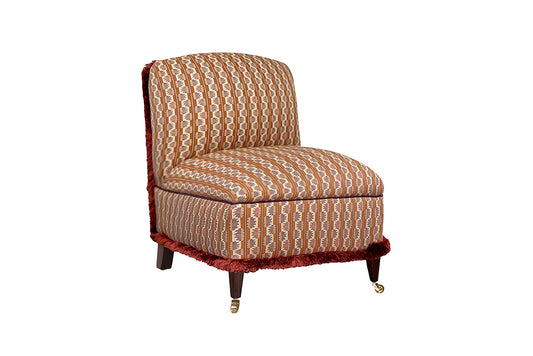 David Seyfried Astell Chair in Ian Sanderson Olmo Tamarind fabric