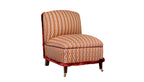David Seyfried Astell Chair in Ian Sanderson Olmo Tamarind fabric with Samuel & Sons Aurelia Sienna Brushed Fringe