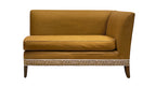 David Seyfried Belgrave Corner Sofa in Charles Burger Toile Sauvageonne Noisette fabric with Turnell & Gigon flanged cord. Showroom Clearance