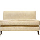 David Seyfried Belgrave Sofa in Sanderson Truffle Wheat fabric with Zoffany Quartz Velvet Camel piping.