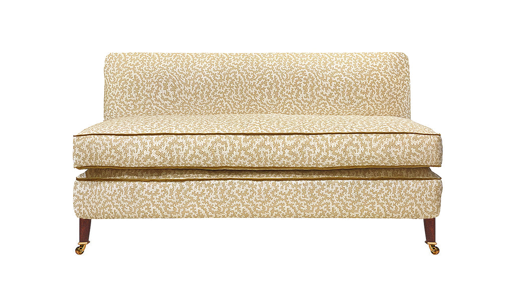 David Seyfried Belgrave Sofa in Sanderson Truffle Wheat fabric