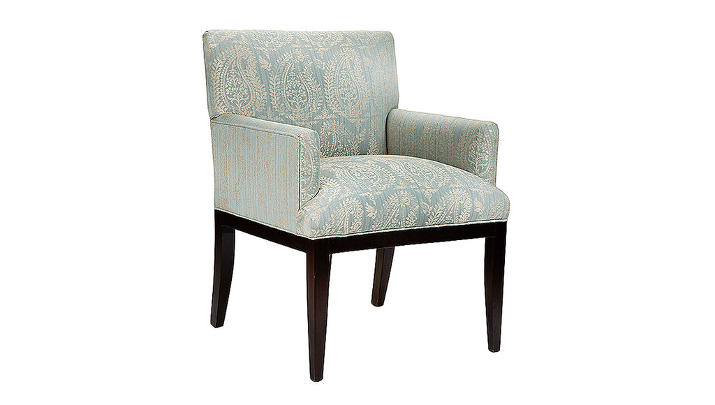 David Seyfried Berkeley Side Chair in blue fabric