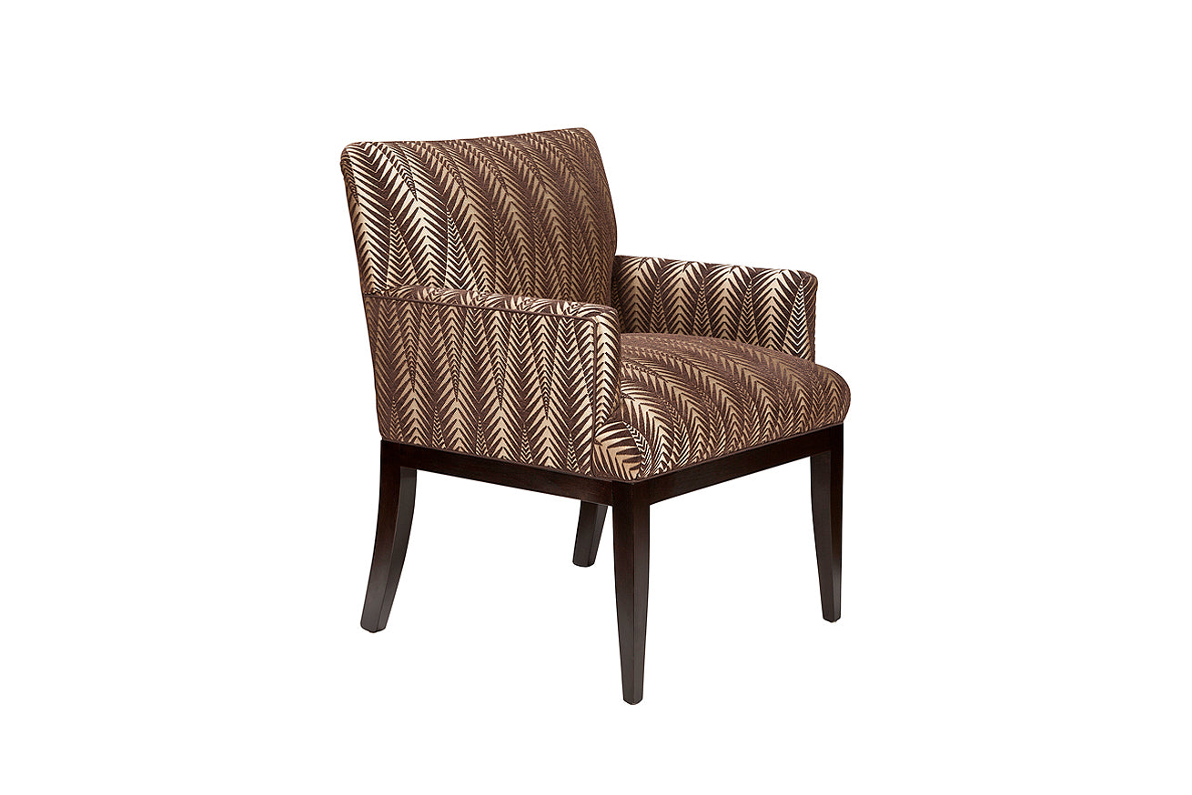 David Seyfried Berkeley Side Chair  in brown fabric