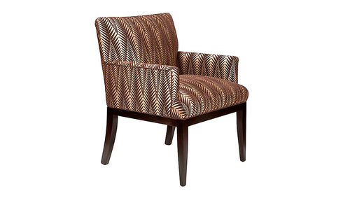 David Seyfried Berkeley Side Chair in brown fabric