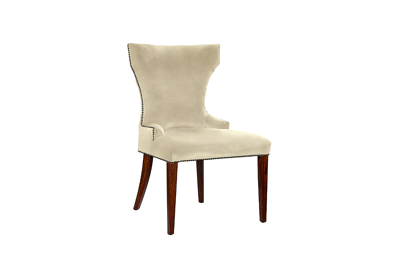 David Seyfried Blanchard Dining Chair in cream fabric