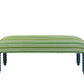 David Seyfried Bobbin Leg Stool in Christopher Farr Criss Cross Green fabric with Little Greene Goblin painted legs. Showroom Clearance.
