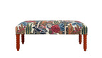 David Seyfried Bobbin Leg stool in Clarence House Aksaka fabric