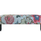 David Seyfried Bobbin Leg stool in Thibaut Indienne Jacobean Raspberry & Teal fabric 