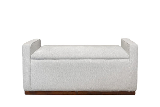 David Seyfried Box Ottoman with Arms in Vano Riad 902 fabric. Showroom Clearance.