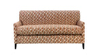 David Seyfried Carlton sofa in Romo Mango fabric with Farrow & Ball Smelt Black painted legs