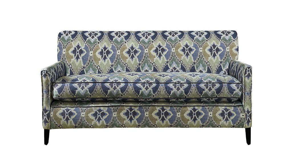 David Seyfried Carlton sofa in The Design Archives Samarkand Cyras Jade fabric