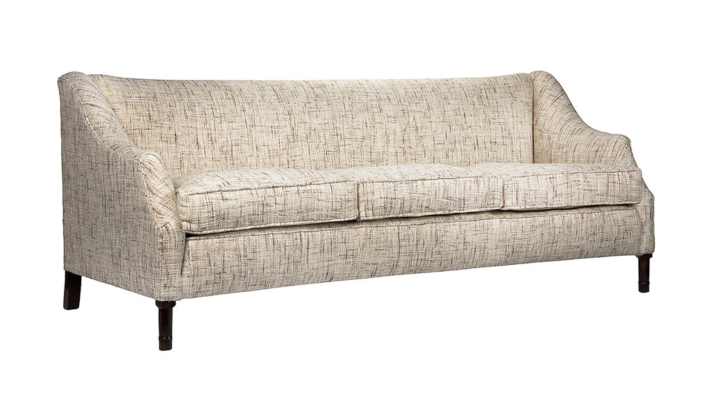 David Seyfried Cavendish Curved Sofa with bamboo leg side view