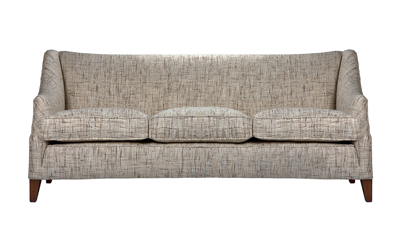 David Seyfried Cavendish Curved Sofa with tapered leg