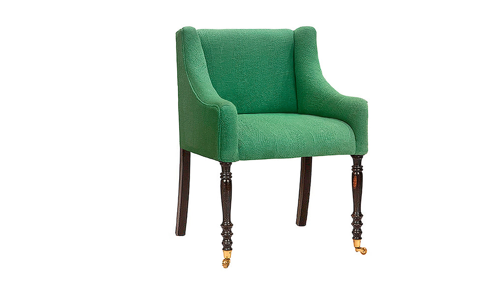 David Seyfried Caxton Chair in Paris Lapres Midi fabric