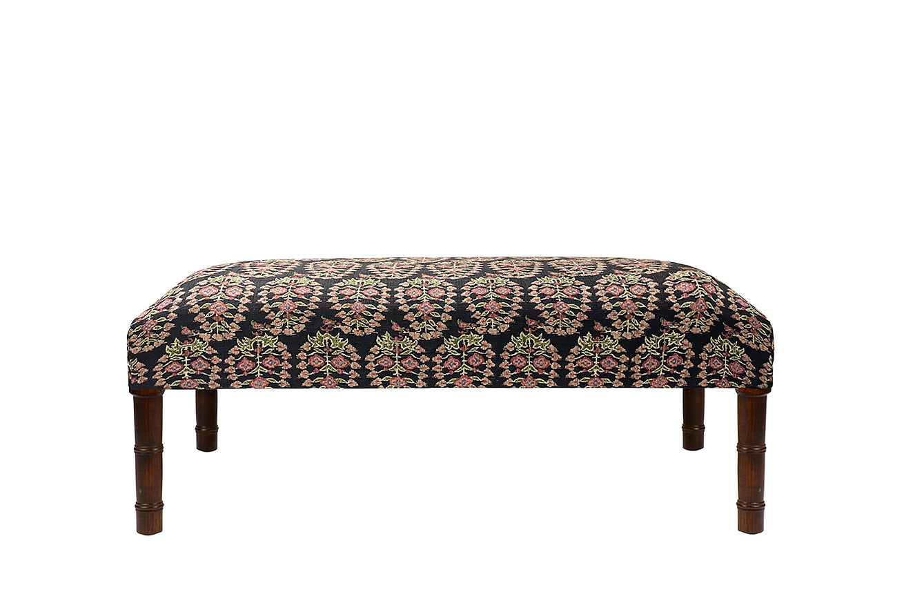 David Seyfried Connaught Stool in Nicole Fabre Mansour fabric. Showroom Clearance.