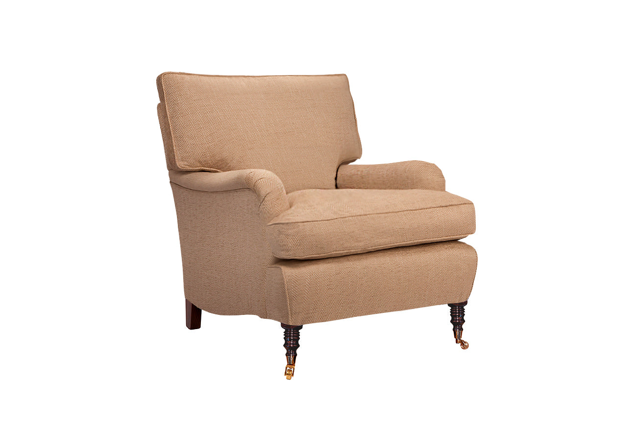 David Seyfried Eaton Chair in herringbone fabric