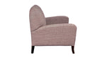 David Seyfried Eccleston Chair  in Marvic Lustria Sienna fabric. Side view. Showroom Clearance