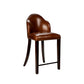 David Seyfried Editors Bar Stool in brown leather