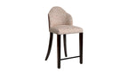 David Seyfried Editors Bar Stool in Ian Sanderson Elney Ginger fabric Manuel Canovas Rivoli Cuivre velvet piping