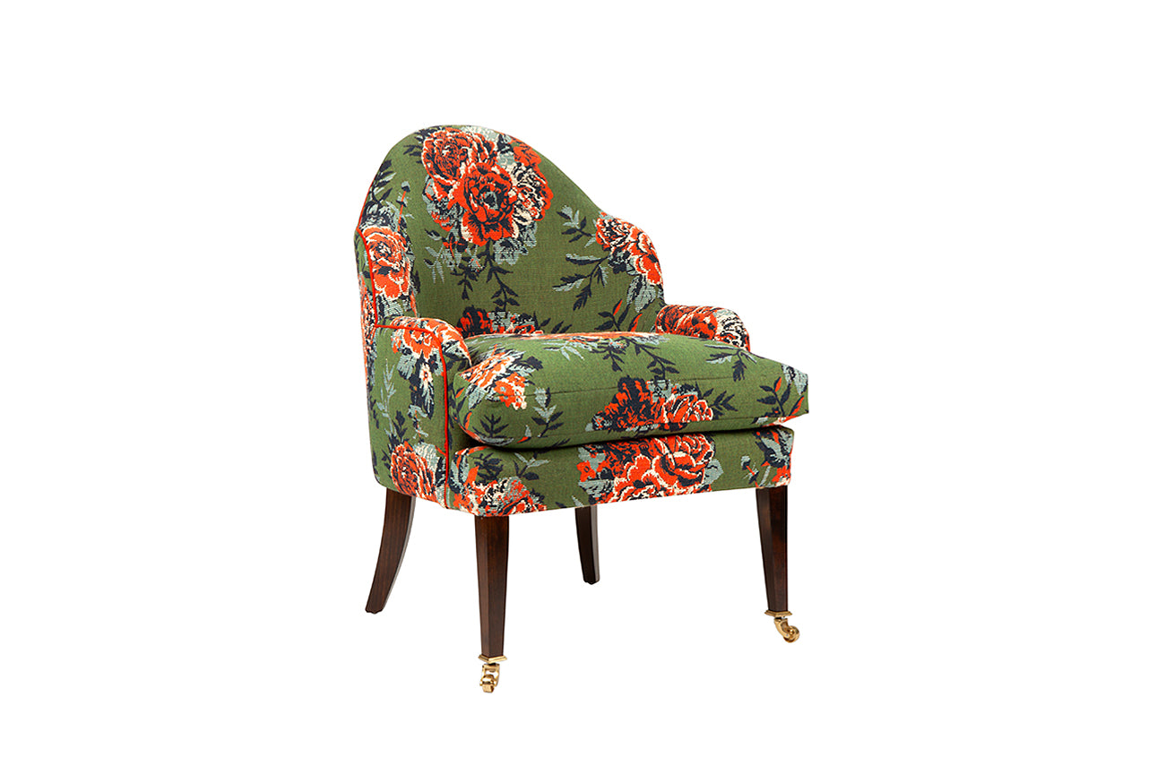 David Seyfried Editor's Chair in floral fabric