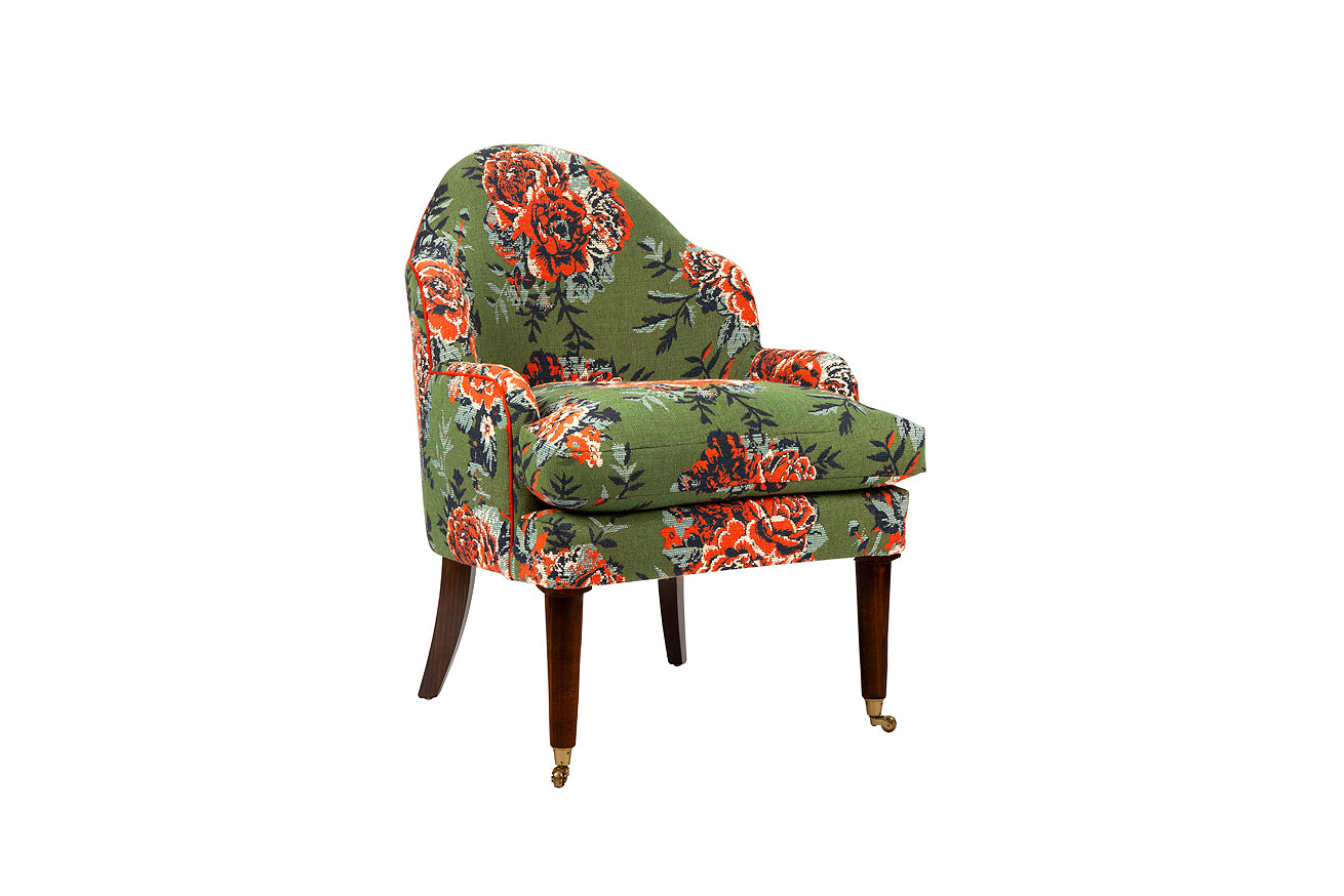 David Seyfried Editor's Chair in floral fabric