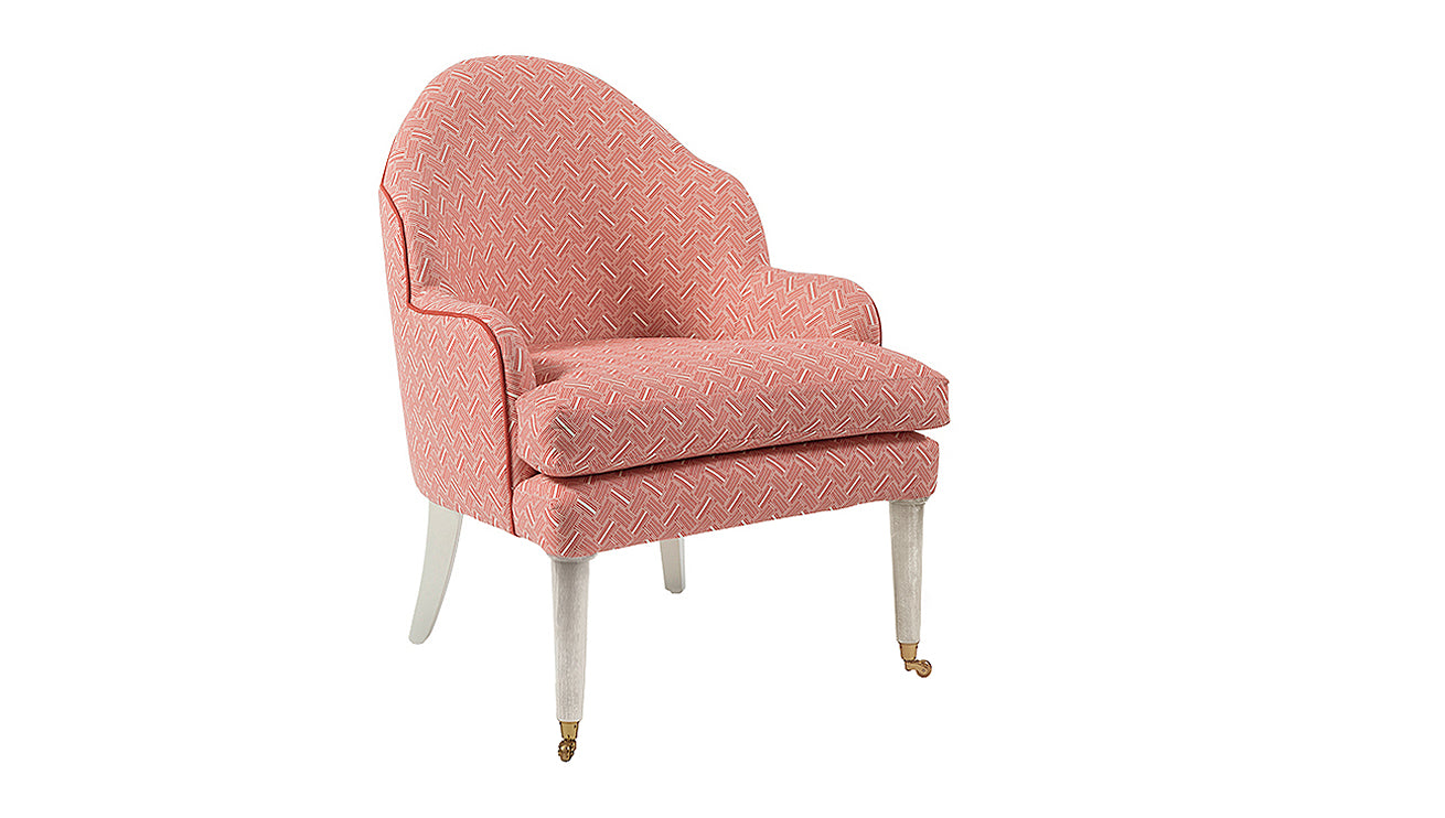 David Seyfried Editor's Chair in red fabric