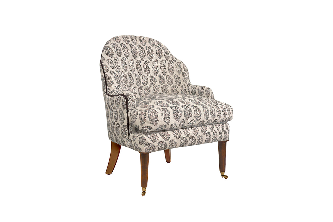 David Seyfried Editors Chair (Large) 
 in Mark Alexander Jaipur Cumin fabric