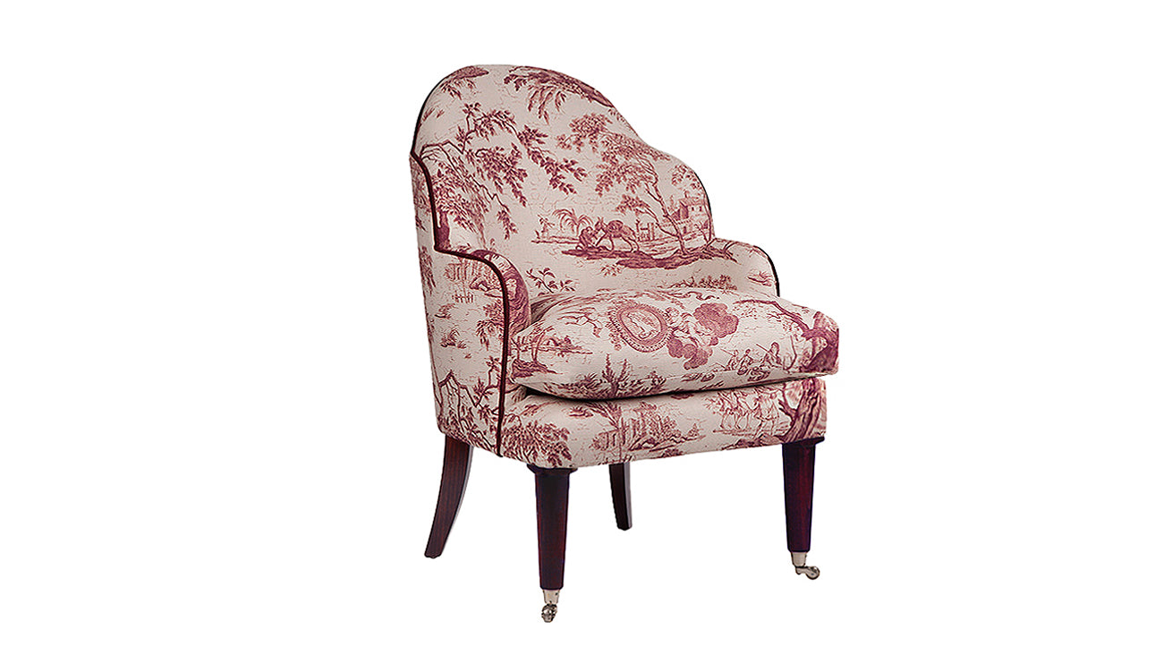 David Seyfried Editors Chair (Large) in toile pattern