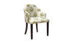 David Seyfried Editors Dining Chair in Design Archives Chloe Gold fabric with Opera Avocado Velvet piping