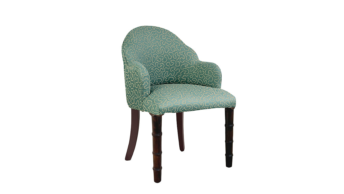 David Seyfried The Editor's Dining Chair in Linwood Tango Weaves Cyan fabric. Showroom Clearance.