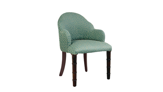 David Seyfried The Editor's Dining Chair in Linwood Tango Weaves Cyan fabric. Showroom Clearance.