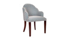 David Seyfried Editors Dining Chair in grey fabric